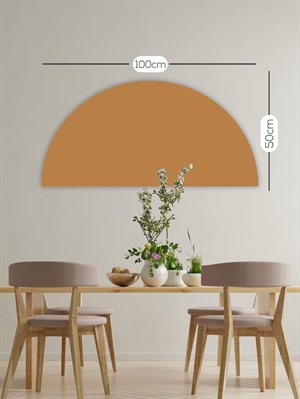 Kahverengi Bohem Tarzı Yarım Daire Duvar Sticker(50x100cm)