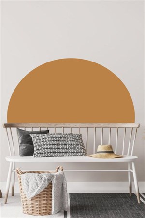 Kahverengi Bohem Tarzı Yarım Daire Duvar Sticker(50x100cm)