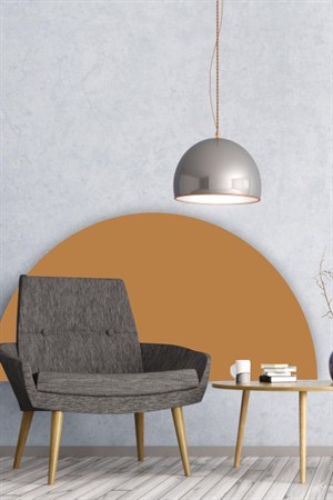 Kahverengi Bohem Tarzı Yarım Daire Duvar Sticker(50x100cm)