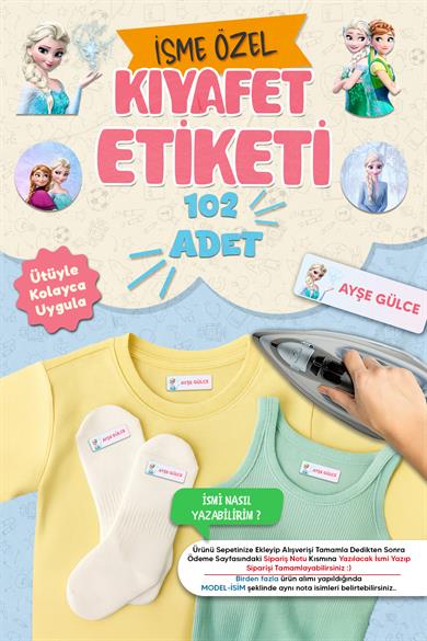 Kıyafet Etiketi - Okul Kıyafetlerine Kişiye Özel 30 Saniyede Kolay Uygulama Yıkanabilir - Elisa