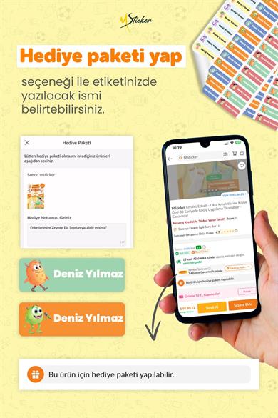 Kıyafet Etiketi - Okul Kıyafetlerine Kişiye Özel 30 Saniyede Kolay Uygulama Yıkanabilir - Hero