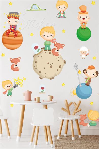 Küçük Prens Masalı Çocuk Bebek Odası Sticker Seti