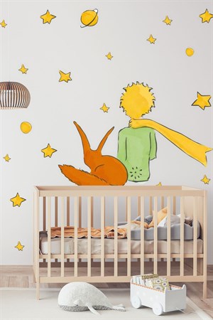 Küçük Prens ve Sarı Yıldızlar Çocuk Bebek Odası Sticker Seti