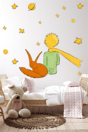 Küçük Prens ve Sarı Yıldızlar Çocuk Bebek Odası Sticker Seti