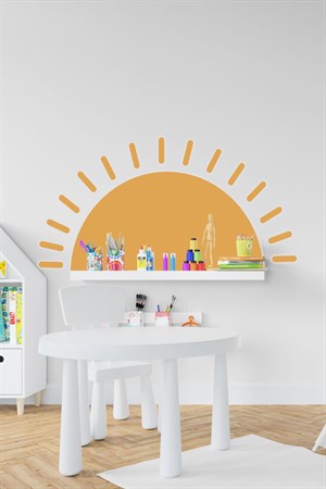 Küllü Sarı Güneş Çocuk Bebek Odası Duvar Sticker (58x100 cm)