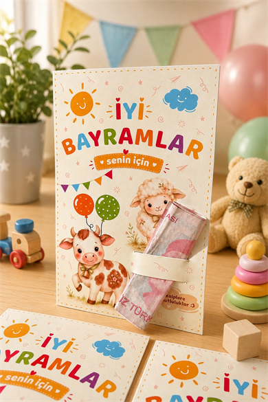 Kurban Bayramı Harçlık Kartı 10’lu Set – Çocuklar İçin Bayramlık Para ve Hediye Kartı