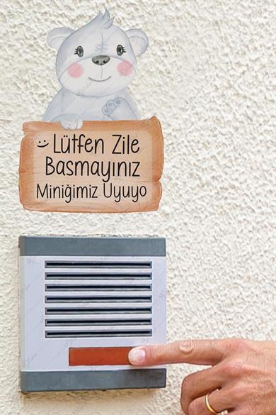 Lütfen Zile Basmayınız Stickerı, Kapı Cam Duvar Stickerı