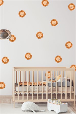 Minik Aslan Yüzü Çocuk Bebek Odası Duvar Sticker