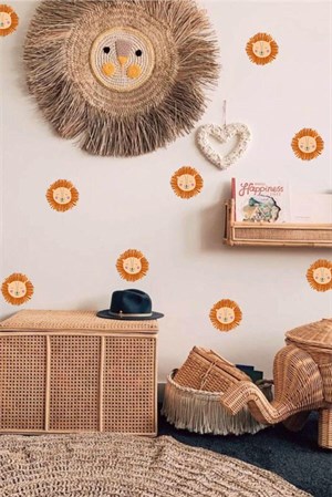 Minik Aslan Yüzü Çocuk Bebek Odası Duvar Sticker