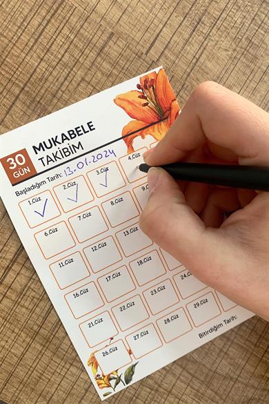 Mukabele Takip Kartı Ramazana Özel Ramazan Hediyesi Ramazan Süsü