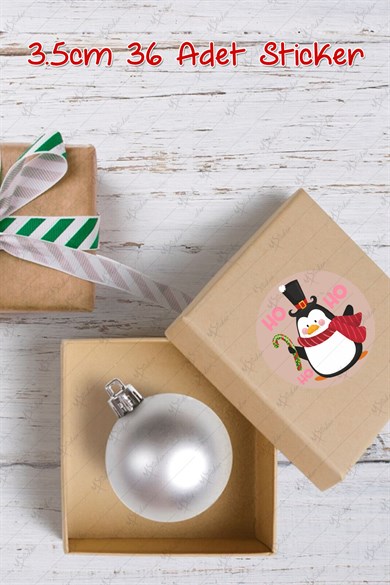 Mutlı Yıllar Sticker 3.5 cm 36 Adet - Suya Dayanıklı Yeni Yıl Yılbaşı Sticker 