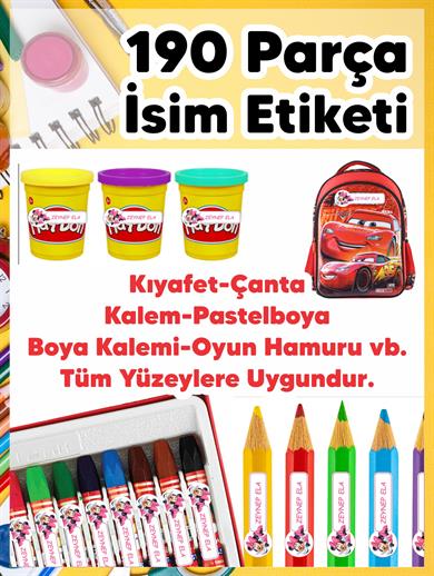 Okul Etiketi Kalem Defter Etiketi Fenerbahçe Özel Isim Yazılabilen Etiket - 190 Adet