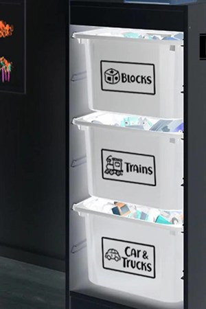 Oyuncak Kutusu Sticker-Organizer Etiket-Şeffaf Baskılı 28 adet
