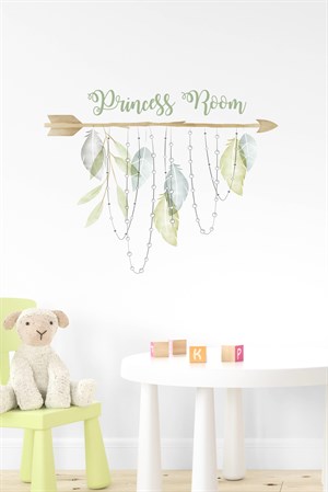 Princess Room Dallar ve Yapraklar Duvar Sticker