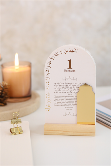 Ramazan Ayı Hadis-i Şerifli 30 Günlük Masa Takvimi, Ramazan-ı Şerif Özel Tasarım Masa Takvimi Hediye