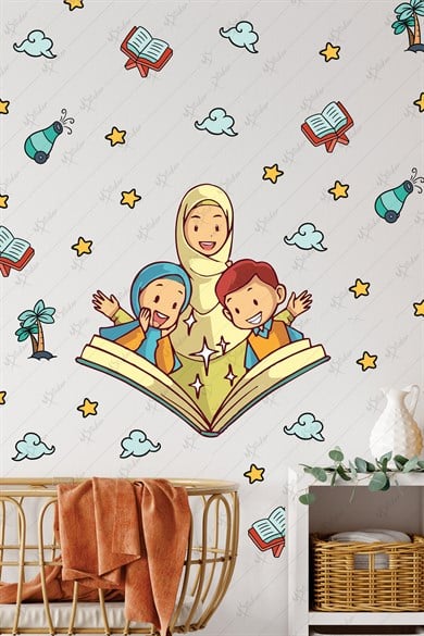 Ramazan Ayı Temalı Cam Duvar Süsleri Hoşgeldin Ramazan Sticker Seti -R6