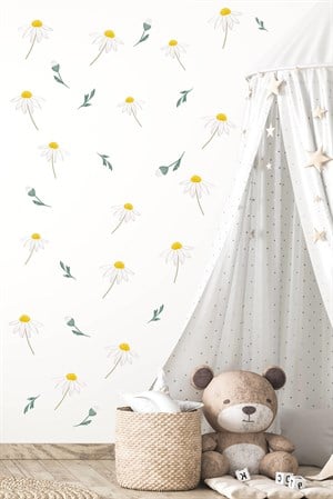 Sevimli Papatyalar Çocuk Bebek Odası Sticker Seti