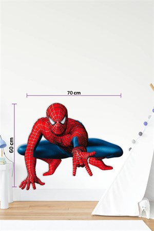 Spiderman-Oturan Örümcek Adam Çocuk Odası Duvar Sticker