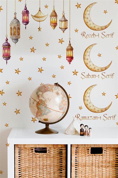 Üç Aylar Temalı Sticker Seti, Ramazan Sticker 3 Aylar Eğitici ve Eğlenceli Ramazan Sticker