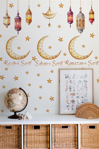 Üç Aylar Temalı Sticker Seti, Ramazan Sticker 3 Aylar Eğitici ve Eğlenceli Ramazan Sticker