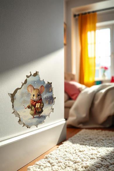 Yeni Yıl Temalı Mini Sticker Priz Sticker Yılbaşı Yeni Yıl Mini Boy Sticker