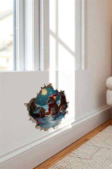 Yeni Yıl Temalı Mini Sticker Priz Sticker Yılbaşı Yeni Yıl Mini Boy Sticker