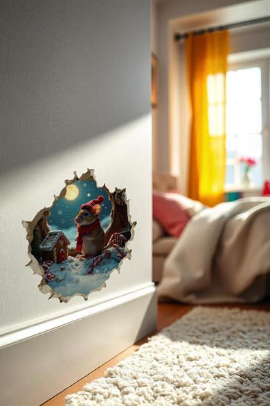 Yeni Yıl Temalı Mini Sticker Priz Sticker Yılbaşı Yeni Yıl Mini Boy Sticker