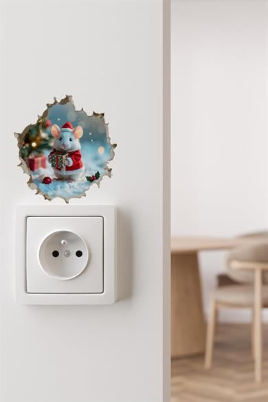 Yeni Yıl Temalı Mini Sticker Priz Sticker Yılbaşı Yeni Yıl Mini Boy Sticker