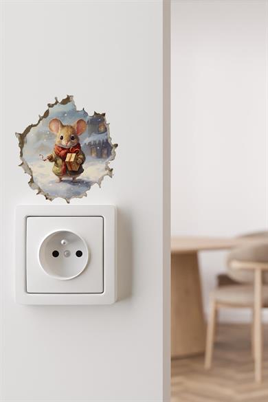 Yeni Yıl Temalı Mini Sticker Priz Sticker Yılbaşı Yeni Yıl Mini Boy Sticker