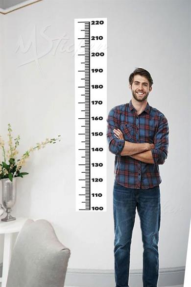 Yetişkinler için Boy Cetveli Stickerı - Yetişkin Boy Cetveli Tüm Yüzeylere Yapışır