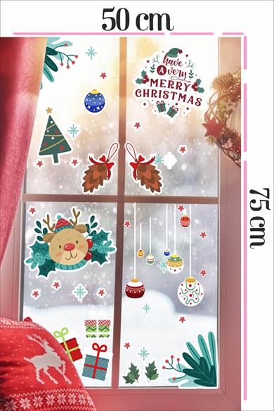 Yılbaşı Sticker Seti-Merry Christmas Yılbaşı Süsleri Stickerları