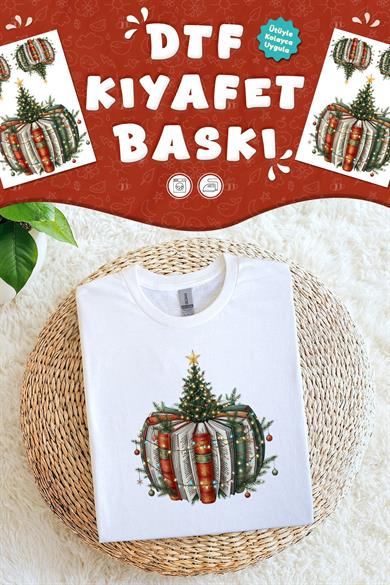 Yılbaşı Süsü Temalı Kumaşa Baskı Yapılabilen Özel Tasarım Ütü Ile Yapışan Tekstil Dtf Baskı Görseli