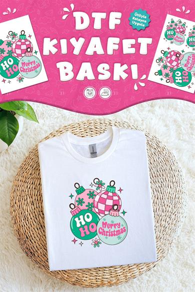 Yılbaşı Topları Süs Kumaş Baskı Yapılabilen Özel Tasarım Ütü Ile Yapışan Tekstil Dtf Baskı Görseli