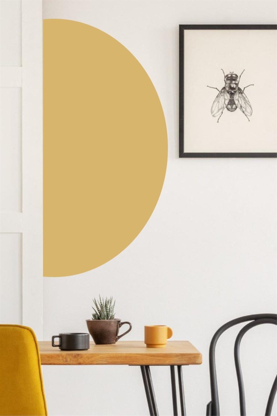Açık Kahverengi Bohem Tarzı Yarım Daire Duvar Sticker(50x100cm)