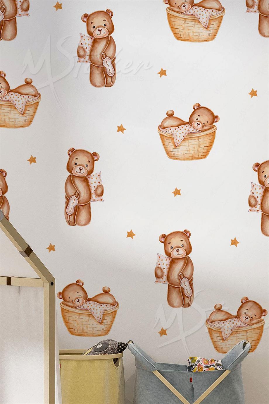 Bohem Saksıda Çiçekler Sticker Seti - Pastel Renkli Çiçekler Cam Duvar Sticker Seti