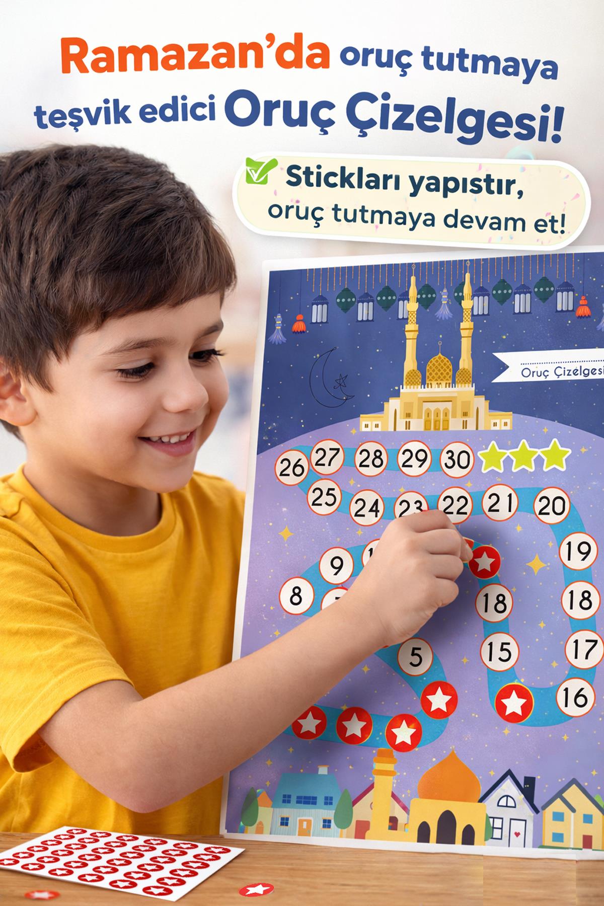 Çocuklar İçin Oruç Çizelgesi - Ramazan Ayı Oruç Çizelgesi - Oruç Takibi