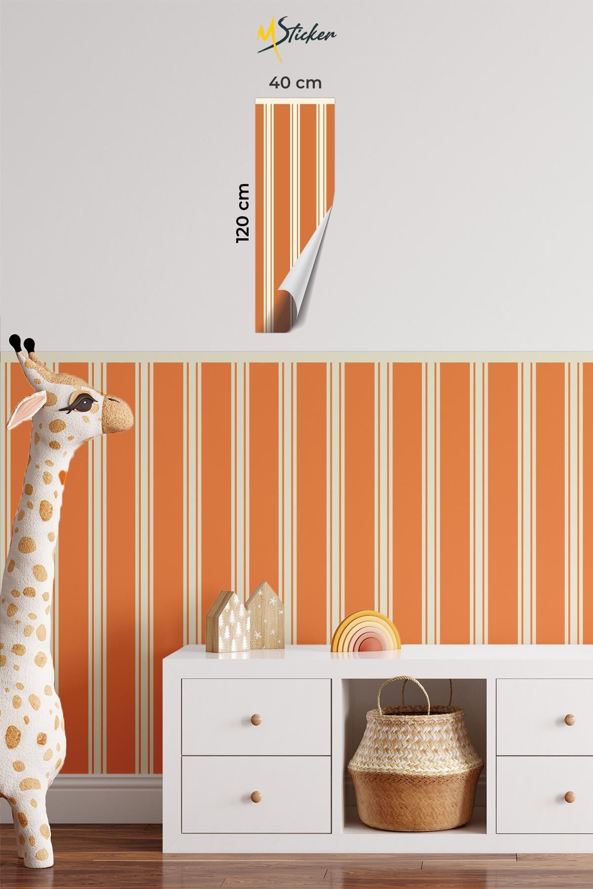 Dekoratif Duvar Folyosu Kendinden Yapışkanlı Desenli Duvar Kağıdı Görünümlü Folyo