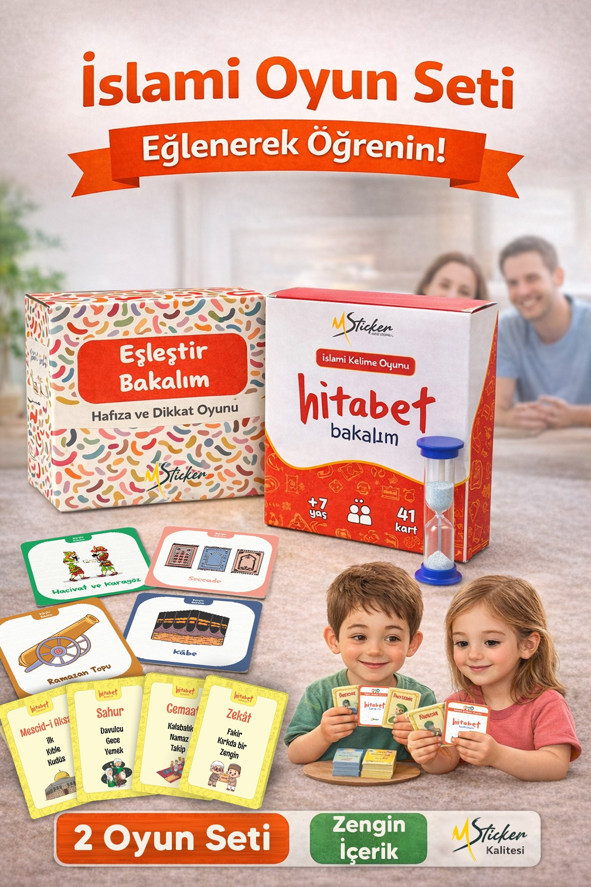 İslami Oyun Seti | Eşleştir Bakalım & Hitabet Bakalım | Hafıza, Dikkat ve Kelime Geliştirici Eğitici