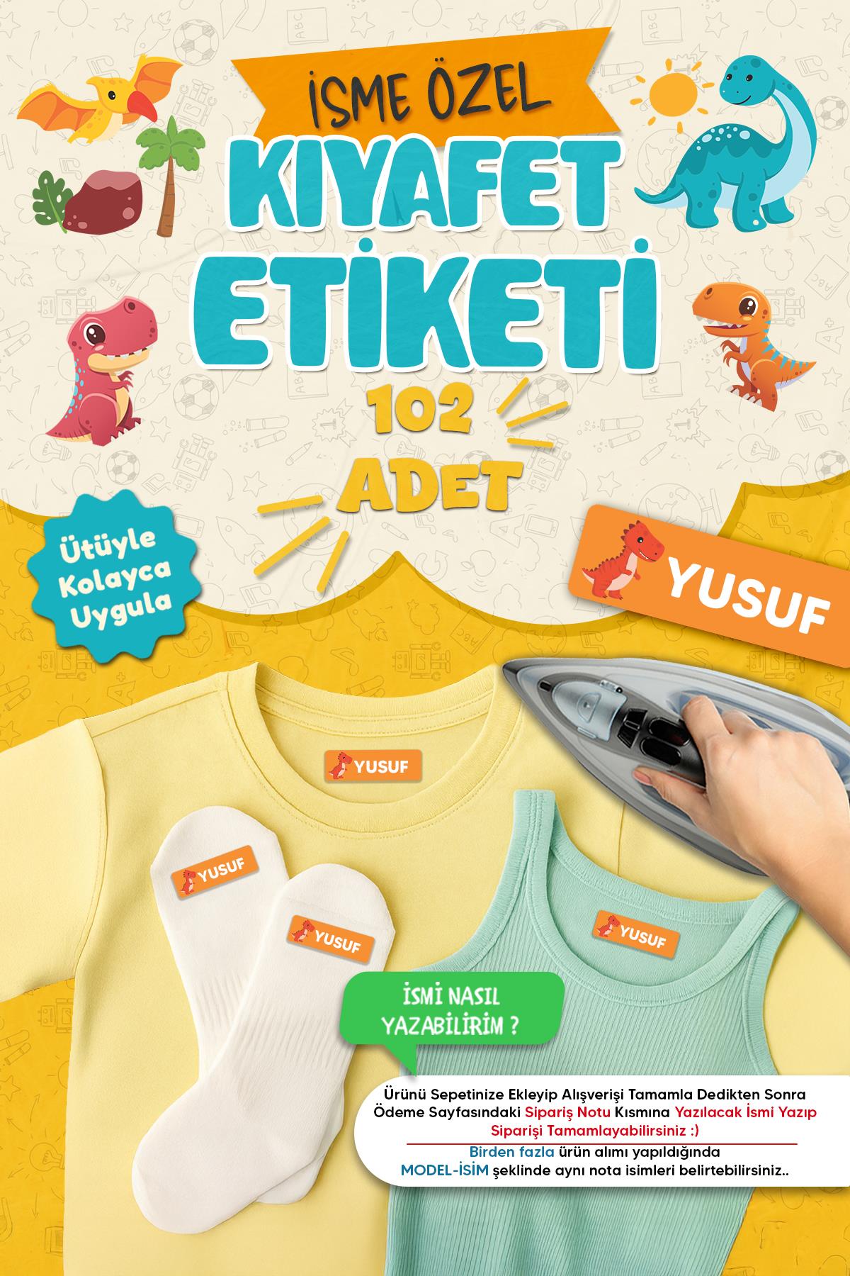 Kıyafet Etiketi - Okul Kıyafetlerine Kişiye Özel 30 Saniyede Kolay Uygulama Yıkanabilir - Yıldızlar