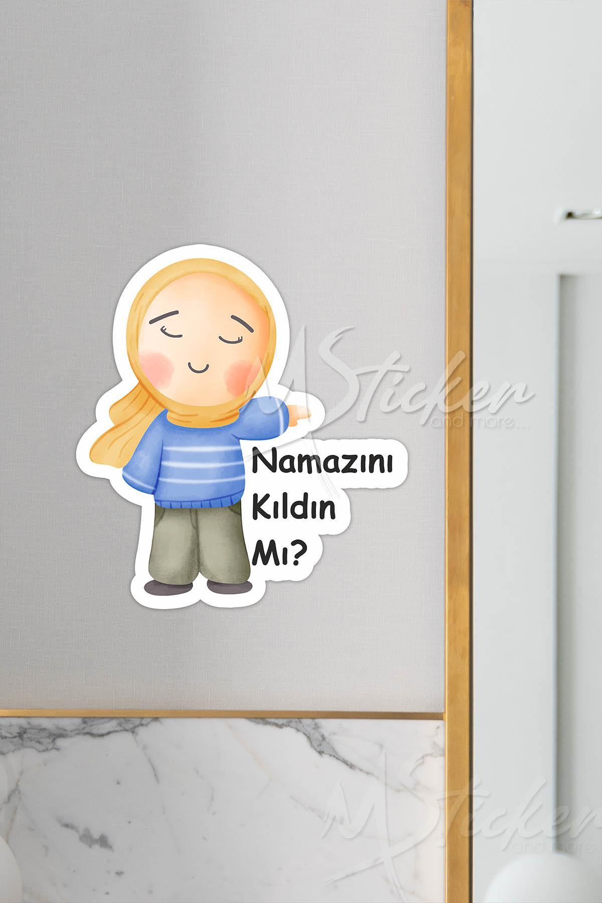 Namazını Kıldın mı? Sticker, Namaz kılma Hatırlatıcısı, Sevimli Anne Kız Figürü Namaz Teşviki