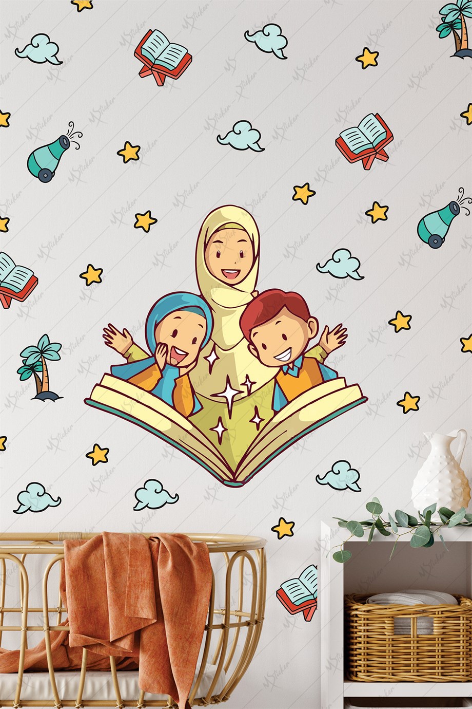 Ramazan Ayı Temalı Cam Duvar Süsleri Hoşgeldin Ramazan Sticker Seti -R6 