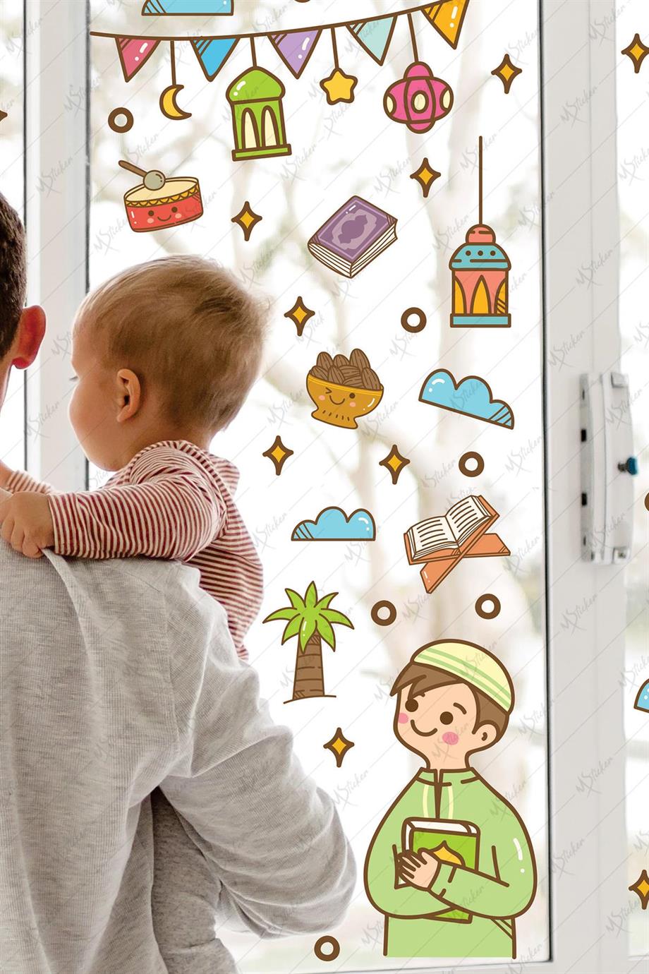 Ramazan İftar Sofrası Dua ve Kabe Temalı Ramazan Ayı Sticker Seti