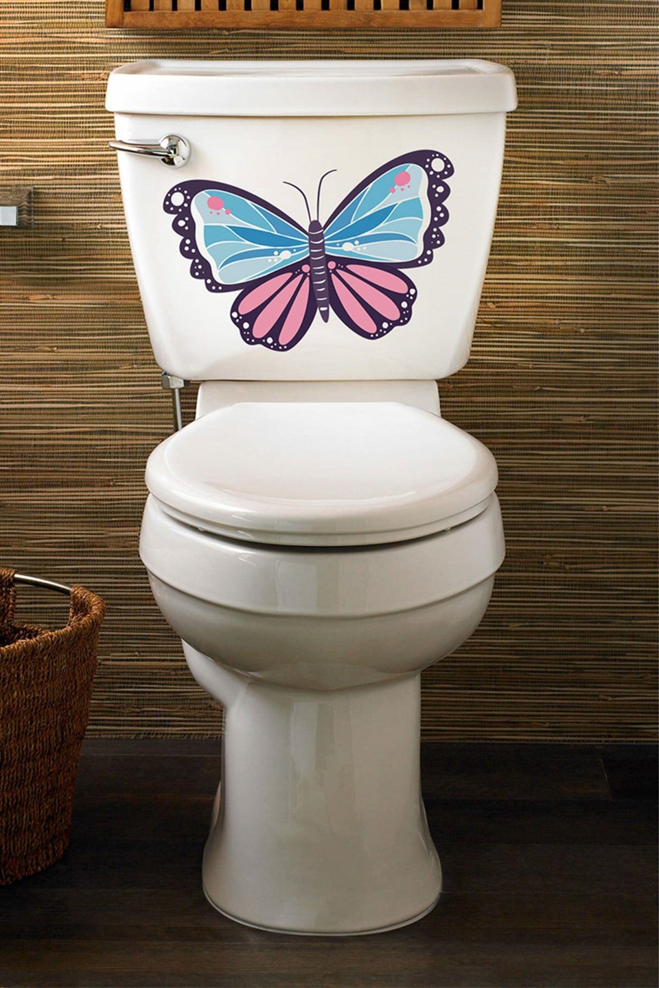 Sevimli Kelebek Figürlü Banyo Klozet Kapağı Sticker