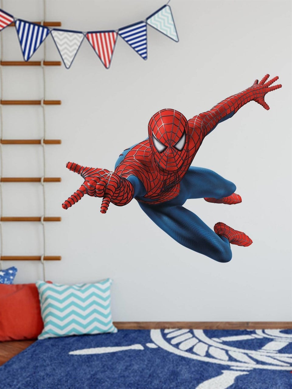 Spiderman-Uçan Örümcek Adam Çocuk Odası Duvar Sticker