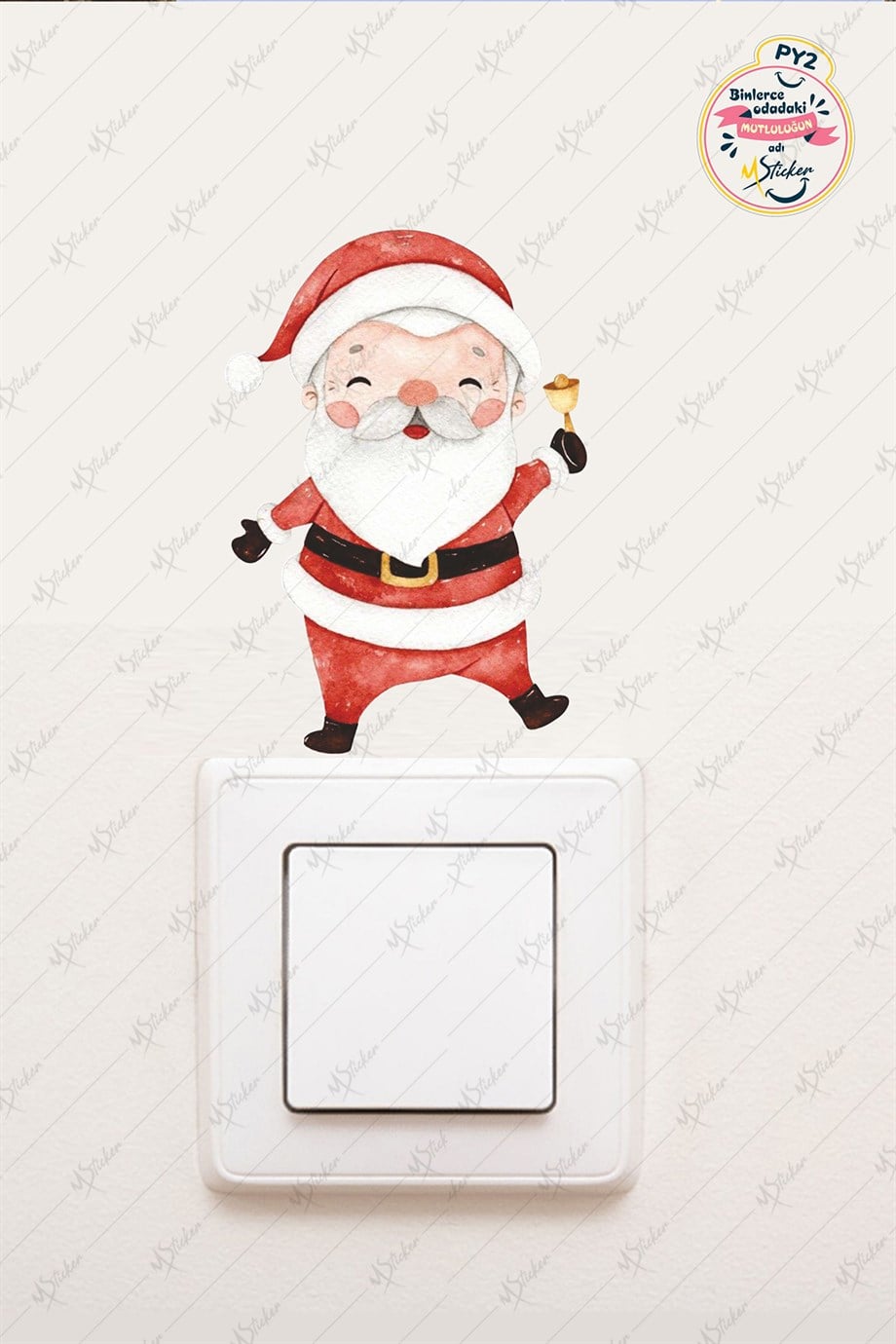 Yeni Yıl Noel Baba Yılbaşı Priz Sticker - Yılbaşı Stickerı 