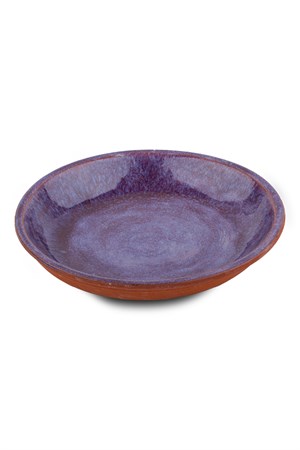 Seramik Mor Renkli Orta Boy Servis Tabağı