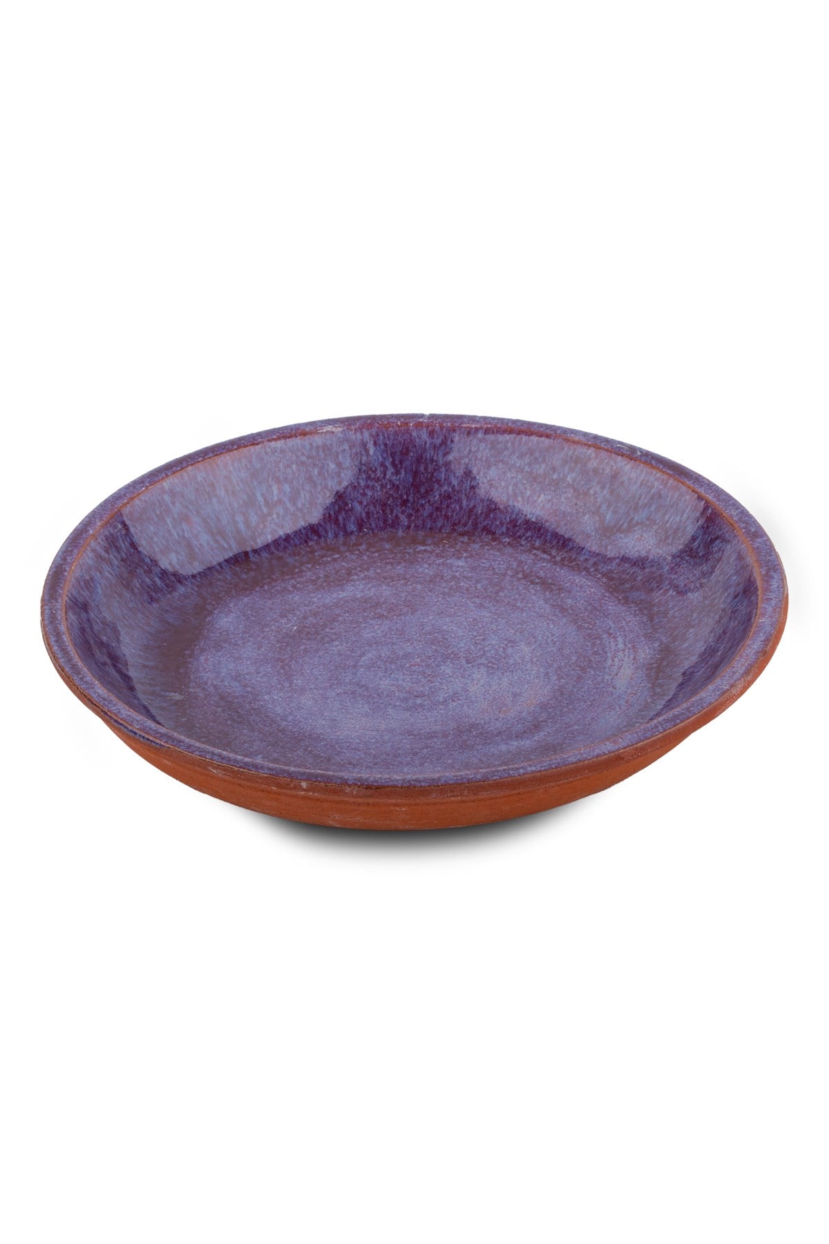 Seramik Mor Renkli Orta Boy Servis Tabağı