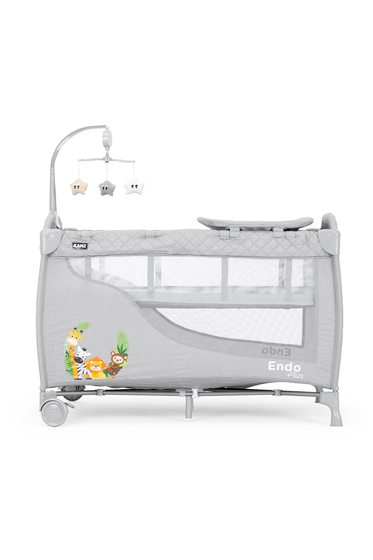 Kanz Endo Plus Park Yatak ve Oyun Parkı Gri 70 x 110