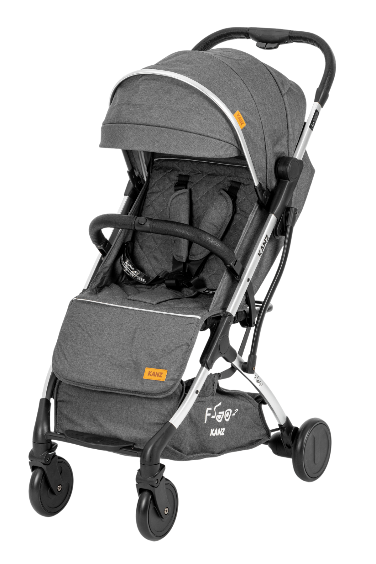 Kanz f-Go2 Kabin Boy Bebek Arabası Silver Koyu Gri