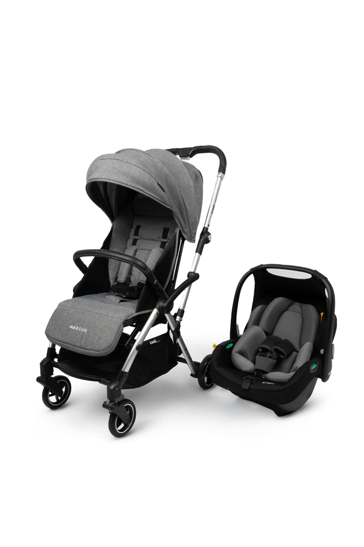 Kanz Marcus Kolay Katlanabilen Kabin Travel Sistem Bebek Arabası Heavy Grey